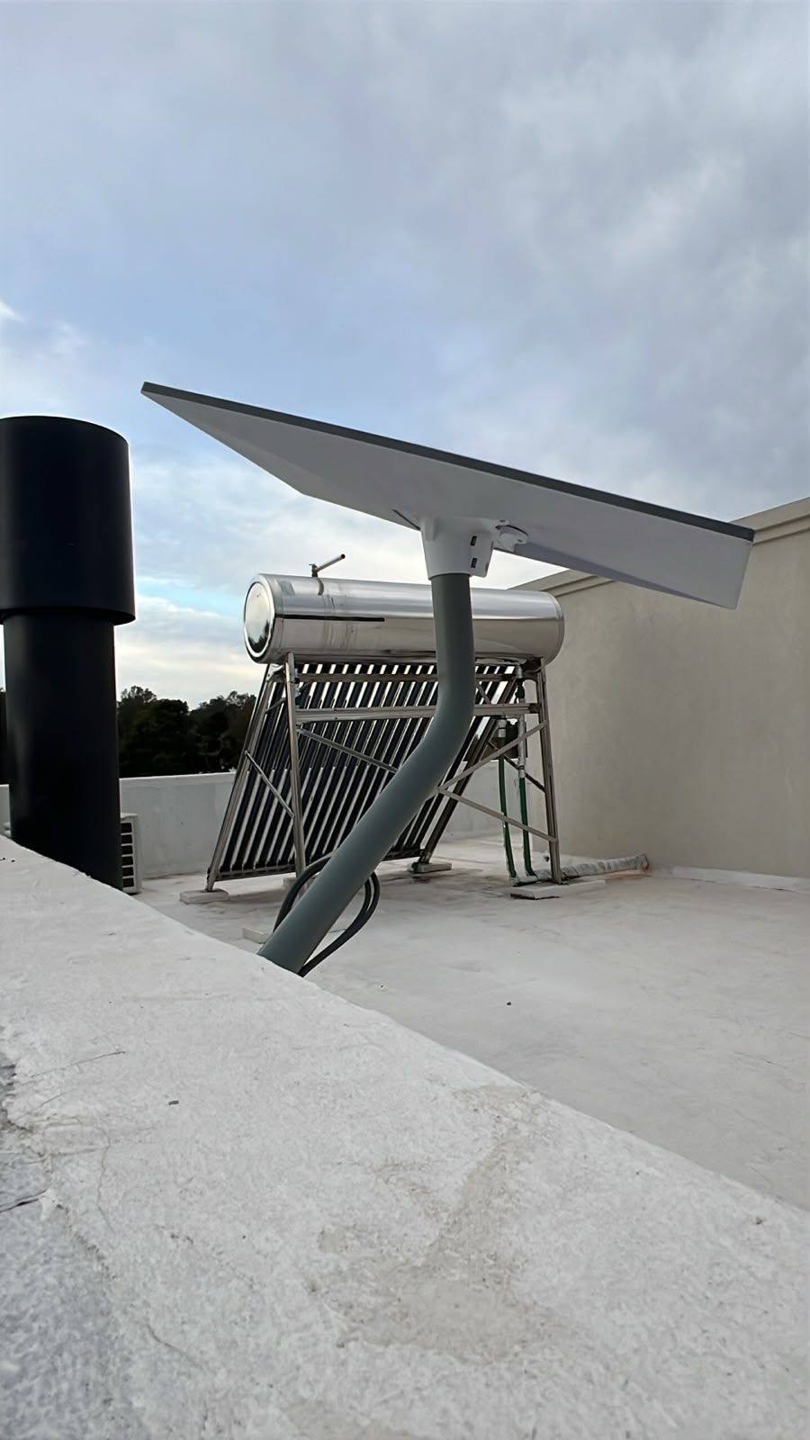 Terraza con cable entubado