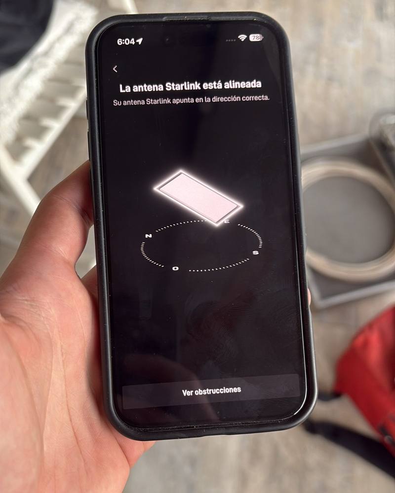 App confirmando la alineación